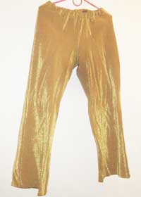 золотистые концертные штаны
